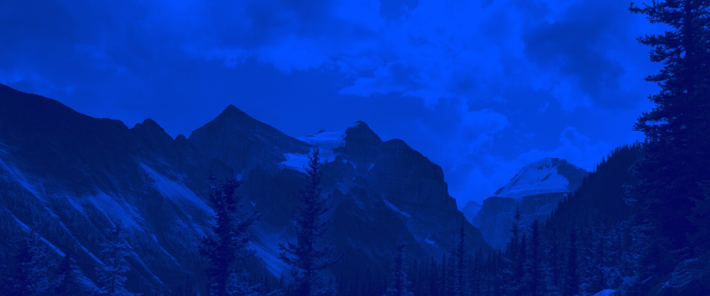 Rocky Mountains in Alberta tinted Oilogix blue