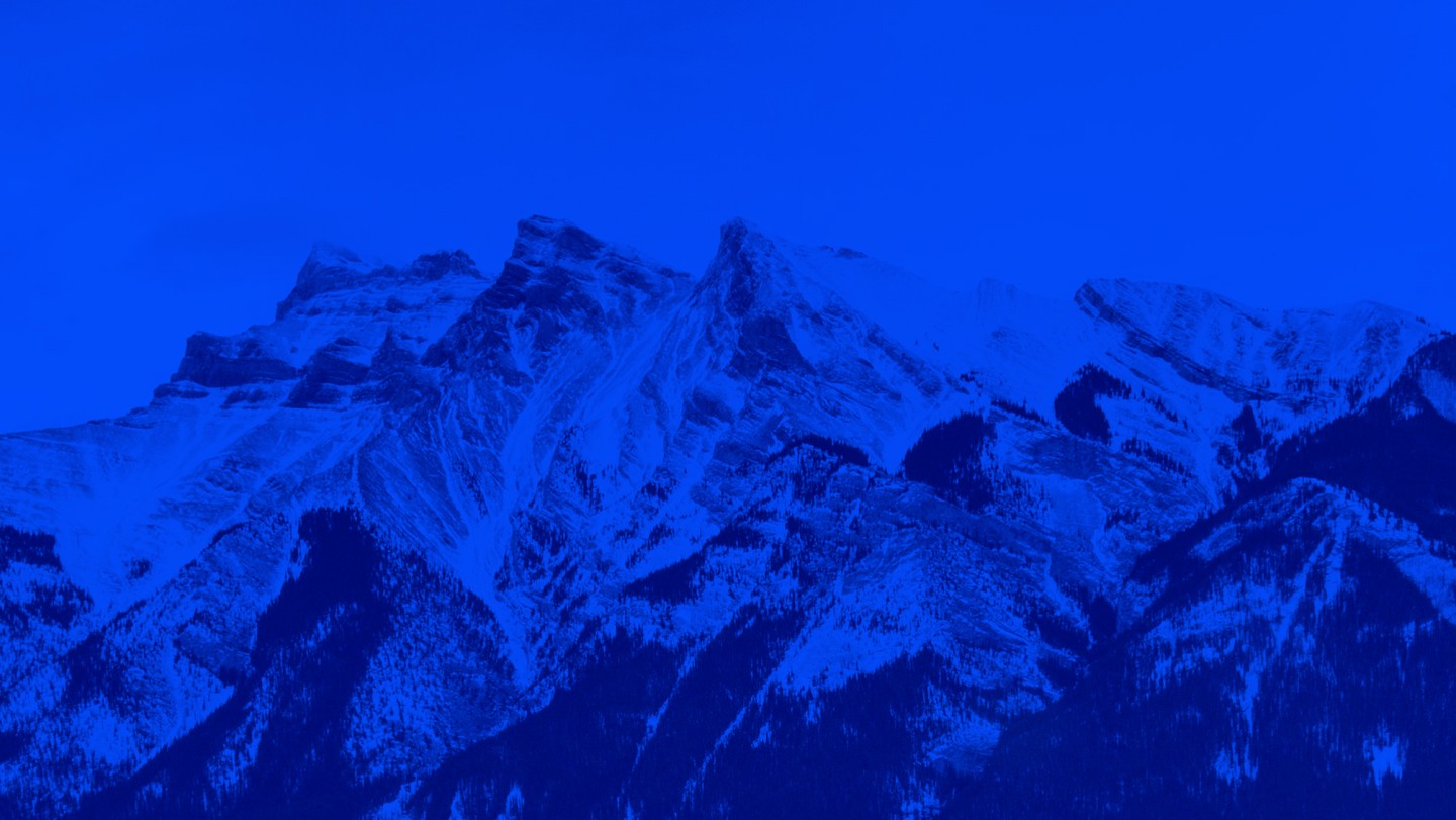Rocky Mountains in Alberta tinted Oilogix blue