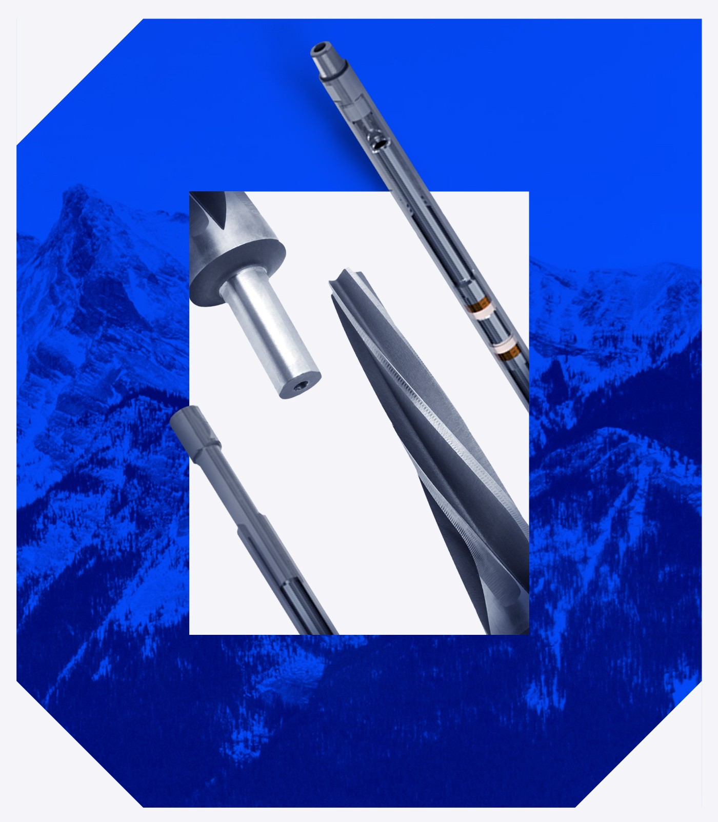 Hydraulic drilling jar, tapered blade reamer and shock sub over the Rocky Mountains
